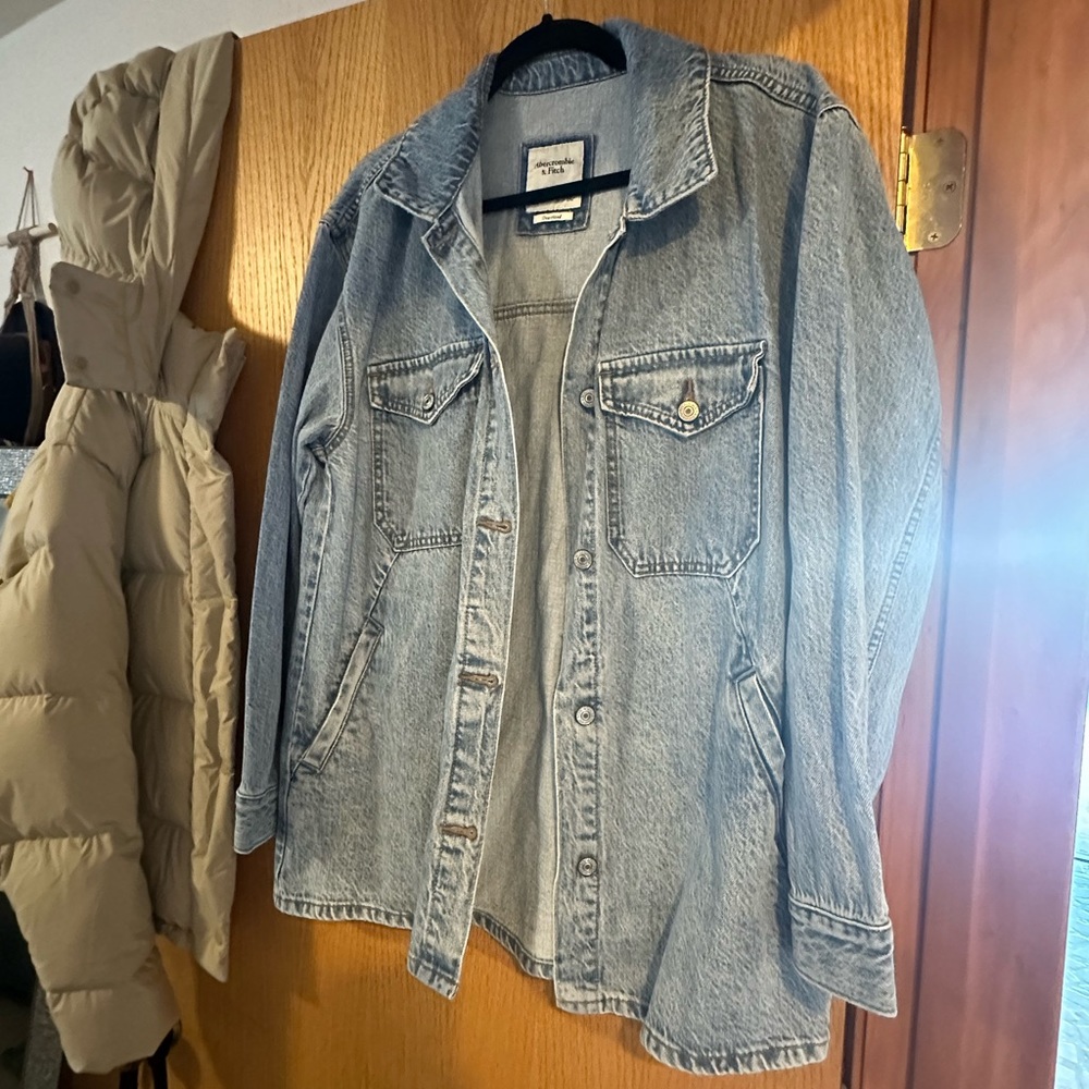 Abercrombie oversized Jean button up
